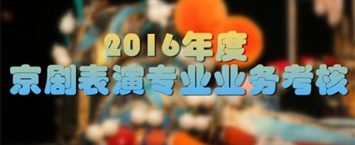 美女逼逼视频国家京剧院2016年度京剧表演专业业务考...